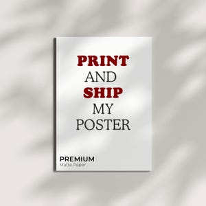 Stampa e spedisci il mio poster digitale scaricabile, stampa artistica da parete opaca premium senza cornice, carta d'archivio da 200 g/m², servizio aggiuntivo