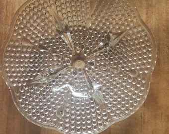 Vintage Glass Bubble Bowl - Footed