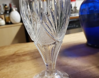 Antique cut glass footed tulip vase