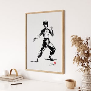 Bruce Lee, little dragon grown big - Ink on martial arts