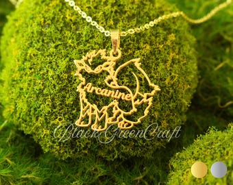 Arcanine Necklace • Personalized 925 Sterling Silver Pendant