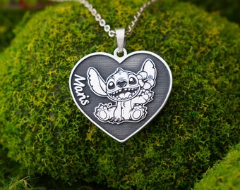 Sterlingzilveren steekketting • Sieraden stripfiguur, cadeau voor kinderen