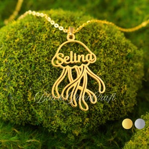 Quallen Halskette • Quallen Anhänger • Personalisierte Halskette • Geburtstagsgeschenk • Geschenke für Kinder • Geschenk für sie