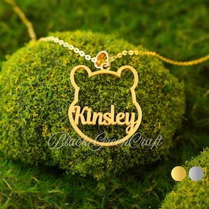 Winnie The Pooh Necklace • Bear Pendant • Personalized Necklace • Birthday Gift • Gifts For Kids • Gift For Her