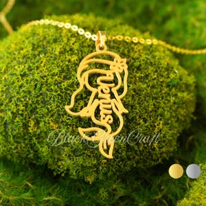 Mermaid Necklace • Mermaid Pendant • Personalized Necklace • Birthday Gift • Gifts For Kids • Gift For Her