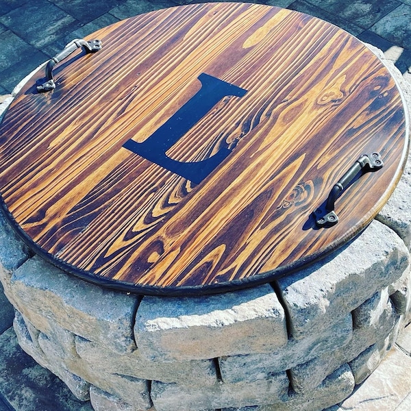 Custom Fire Pit Table Top Cover 20”- 36”