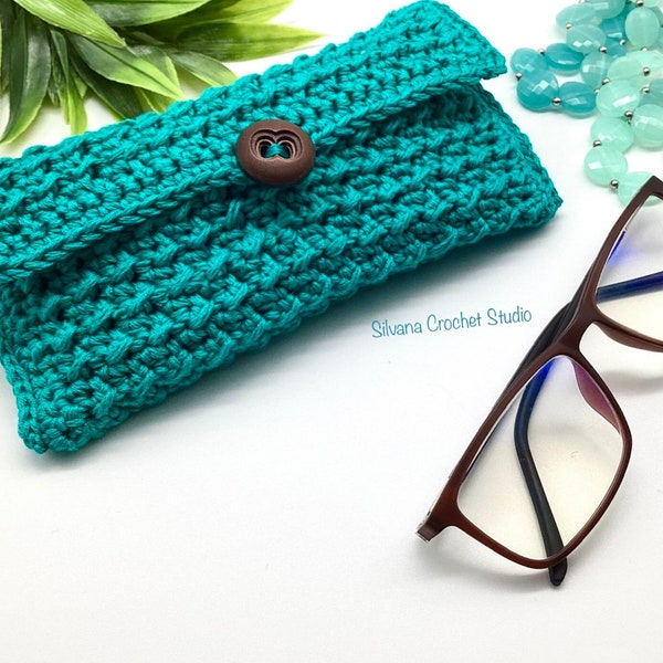 Crochet Pattern Vintage Crochet Glasses Case  in English Sunglasses Case, Sunglasses Pouch DIY Glasses Case Easy Beginners Crochet Pattern