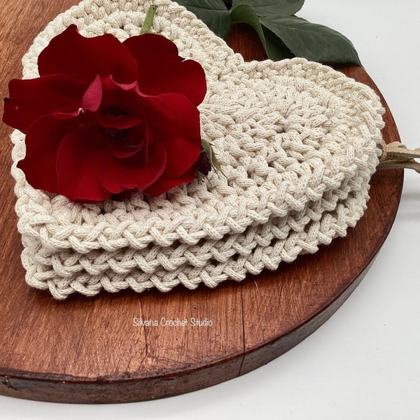 Crochet Pattern Heart Macrame Coaster Vintage Heart Trivet Home Decoration Housewarming Valentine Day Gift Ideea  Quick and Easy to Make
