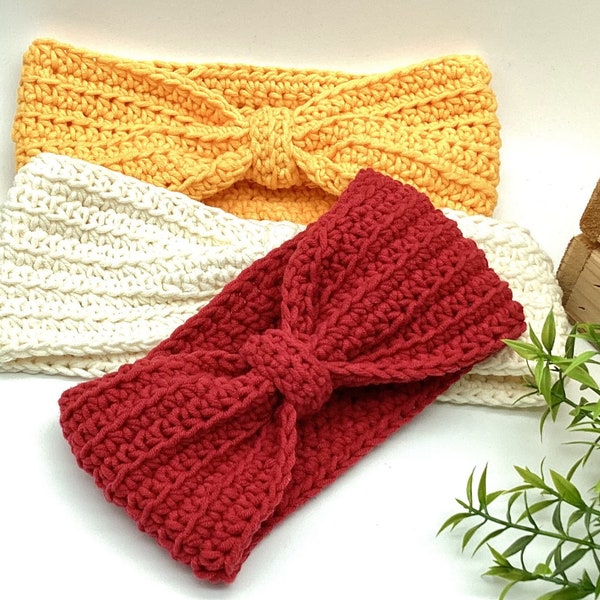 Crochet Pattern Beginner's Earwarmer Crochet Tutorial Ear Warmer Headband Head Wrap for Fall Winter Spring Great Gift Idea Baby - Adult size