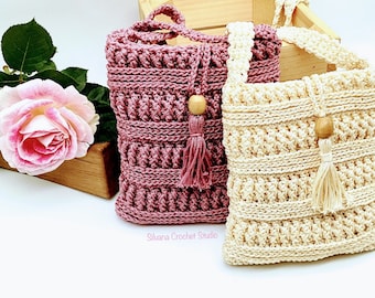 Crochet Pattern Romantic Crossbody Bag Crochet Purse Tutorial Modern Crochet Bag for Women Teens and Girls with Photo Tutorial Easy DIY