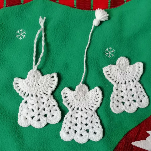 Vintage Crochet Pattern/Christma Angel Ornament/ Christmas Tree Decoration PDF Pattern with Photo Tutorial, House Decoration, Christmas Gif