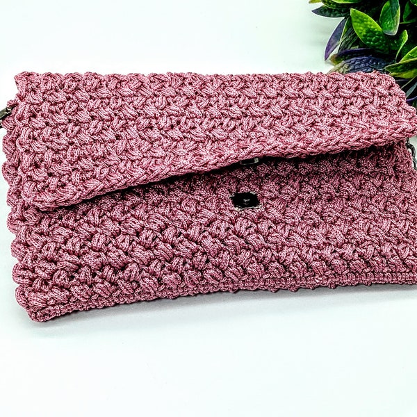 Crochet Pattern Bohemian Clutch Bag Crossbody Phone Bag Elegant Envelope Purse Fahionable Ladies Messager Bag for Beginners Great Gift Idea