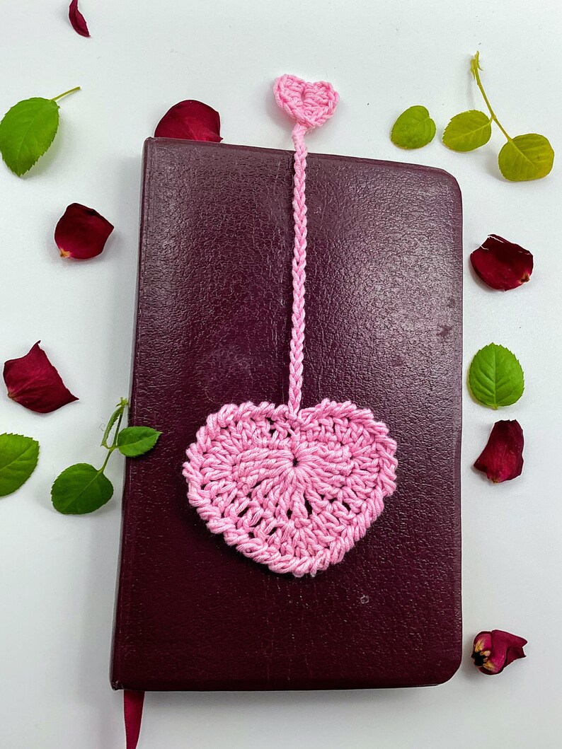 Heart Crochet Pattern Crochet Bookmark PDF Tutorial Gift for - Etsy