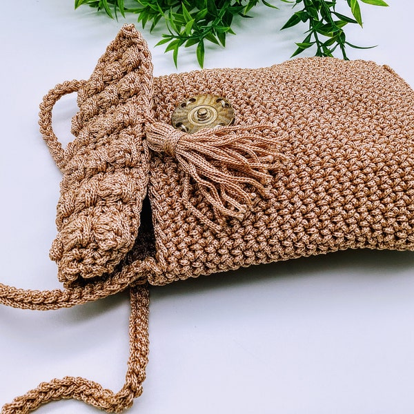 Boho Crochet Pattern Crossbody Crochet Bag Summer Phone Purse DIY Crochet Bag Crossbody Bag Pattern Gift Idea Quick&EasyOverlay Crochet Bag