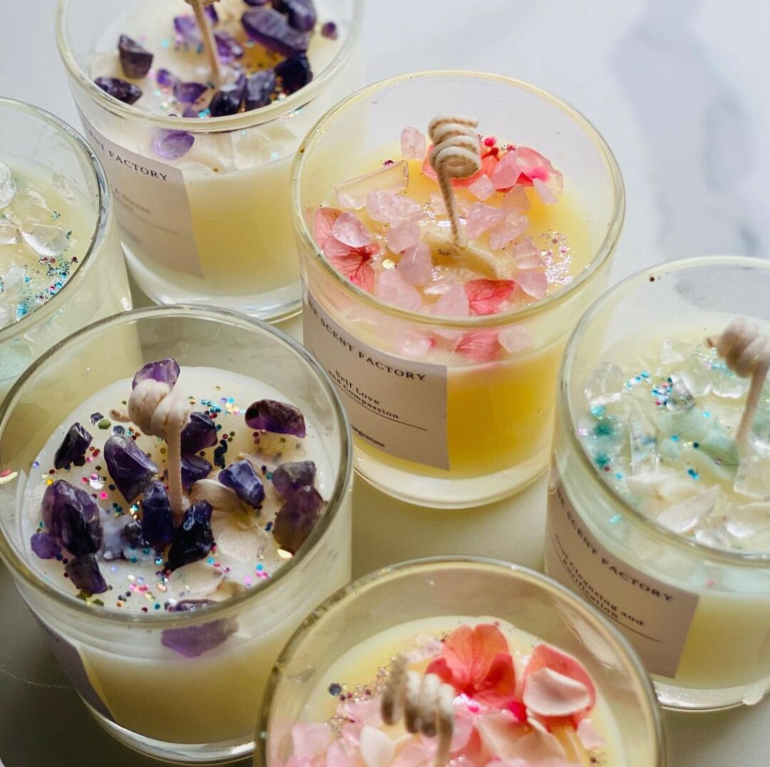 Crystal Healing Candles - Etsy