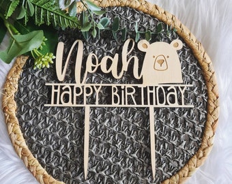 Cake Topper Happy Birthday Bear | Birthday