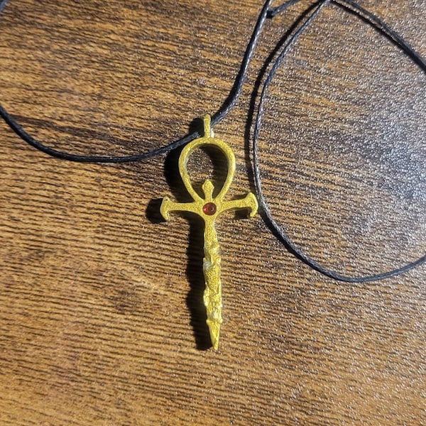 Vampire Ankh Pendant Necklace