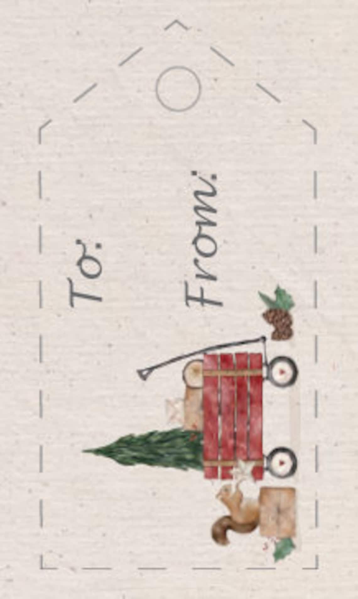 Printable Christmas Gift Tags Set of 4 - Etsy UK