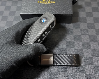 Luxury Carbon Fiber Key Fob Cover Case Fit For BMW X5 X6 X7 LCI M60i Generation Key Exclusive Made