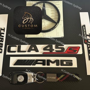 CLA45S Gloss Black Badges Emblems Package For CLA45S C118 Exclusive Edition