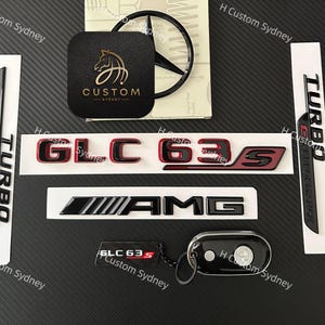 Gloss Black New X254 C254 GLC63S Badges Full Package For Mercedes AMG GLC63S 2024 Models Exclusive Pack