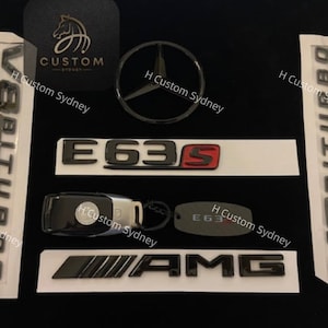 Pacote de emblemas pretos brilhantes E63S para Mercedes E63S W213 presente personalizado