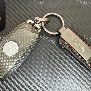 c43 c63s E53 E63s S63 Premium-echte Kohlefaser-Schlüssel-Fob-Abdeckungs-Fall passend für Mercedes-AMG C43 C63S E53 E63S S63 nach Maß Geschenk