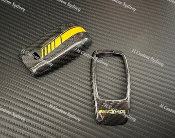 Carbon Fiber Pattern Soft Silicone Key Fob Cover Case For