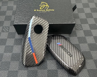 Luxury Carbon Fiber Key Fob Cover Case Fit For BMW X5 X6 X7 LCI M60i Generation Key Exclusive Made