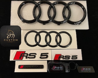 RS5 Gloss Black Badges Package For Audi RS5 8T F5 2013-2023 Exclusive Pack