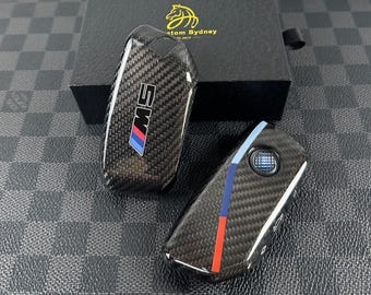 Funda protectora de lujo de fibra de carbono para llave BMW New M5 G90 G99 de nueva generación, exclusiva.