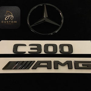 Glanzend zwart badgespakket voor Mercedes AMG C300 C200 W206 Sedan S206 Estate-pakket: