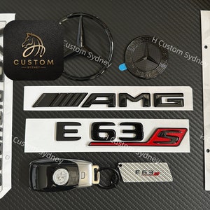 Pacote de emblemas pretos brilhantes E63S para Mercedes E63S W213 2021-2023 Pacote exclusivo do modelo