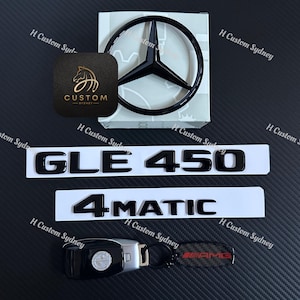 GLE450 Gloss Black Full Badges Package For Mercedes GLE450 V167 C167 Exclusive Pack