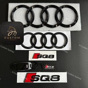 SQ8 Gloss Black Full Badges Package For Audi SQ8 Exclusive Pack