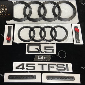 Q5 Matte Black Full Badges Package For Audi Q5 FY 2017-2023 Exclusive Pack