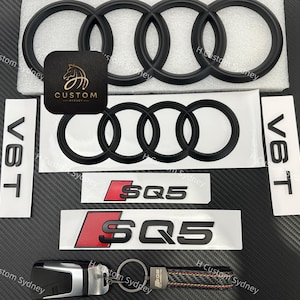 SQ5 Matte Black Badges Set For Audi SQ5 8R FY 2013-2024 Exclusive Pack