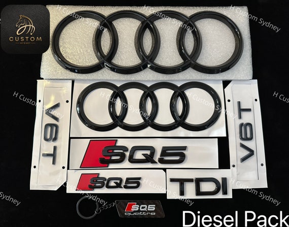 SQ5 Gloss Black Badges Package for Audi SQ5 8R FY 2013 2024 Models Etsy