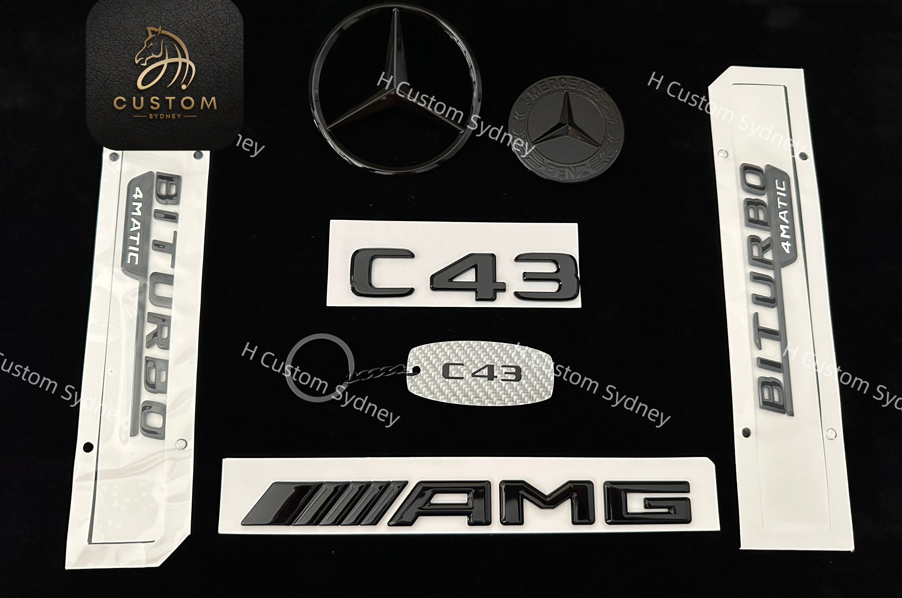 Ricoy 2Pcs Turbo AMG Badge For Mercedes A B C E S Class