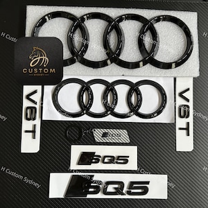 SQ5 All Black Badges Package For Audi SQ5 8R FY 2013-2024  Exclusive Pack