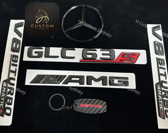 Gloss Black GLC63S AMG Badges Package For GLC63S X253 C253 Standard Pack