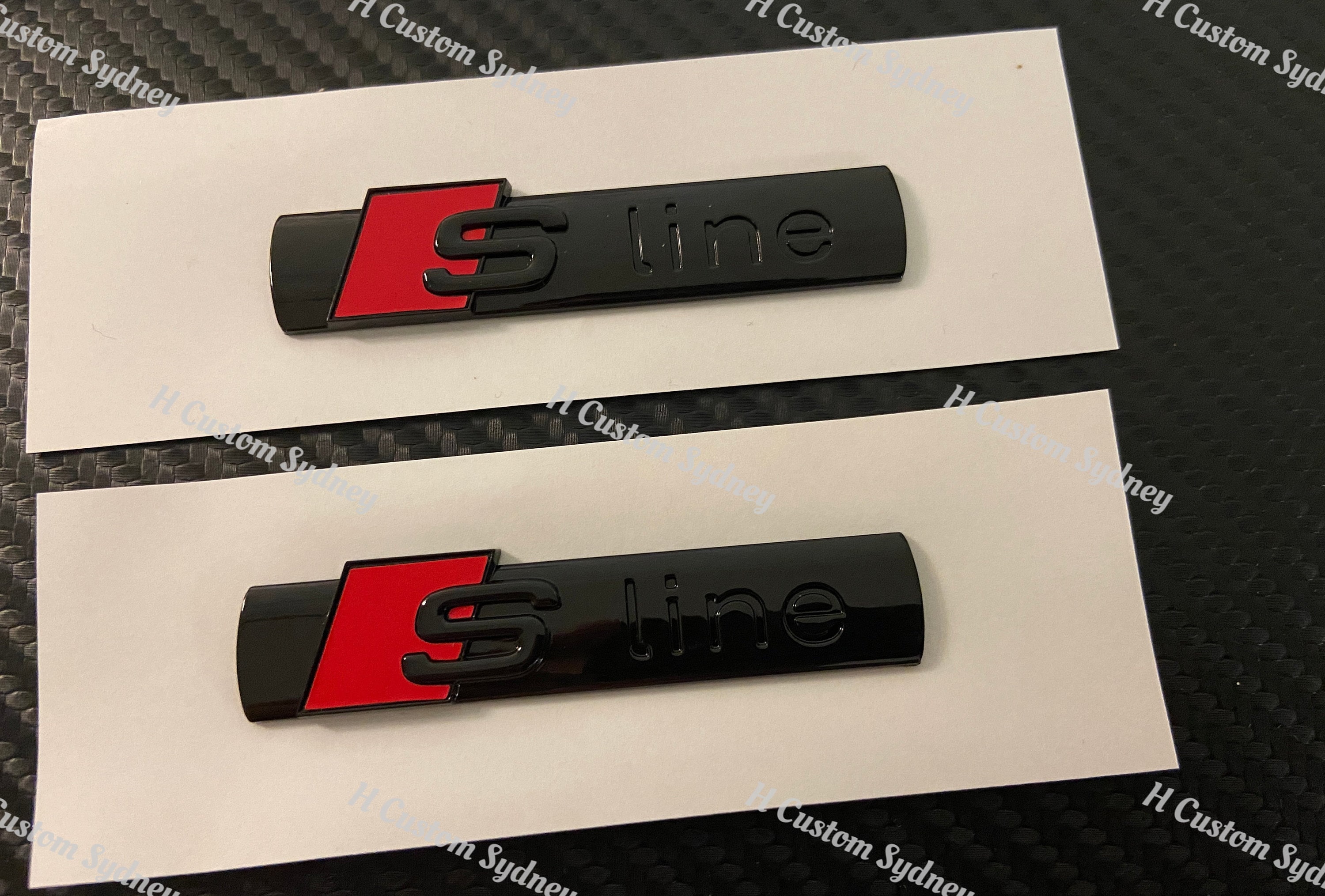 AUDI A4 B9 8W Ringe | Emblem Schwarz Glänzend Hinten Für Heckklappe Limousine | K-ELECTRONIC