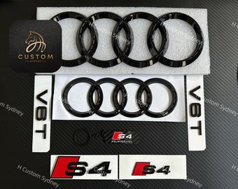 S4 Gloss Black Badges Package For Audi S4 B8 B9 B9.5 2013-2024 Exclusive Pack