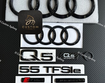 Q5 Gloss Black Full Badges Package For Audi Q5 55TFSIe 50TFSIe 2024 Model Exclusive Pack