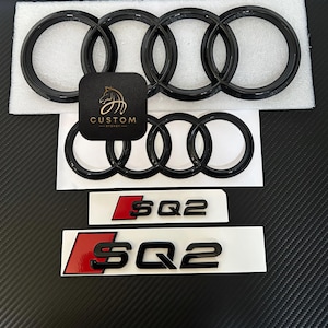 Gloss Black SQ2 Badges Pack For Audi SQ2 GA 2021-2024 Model