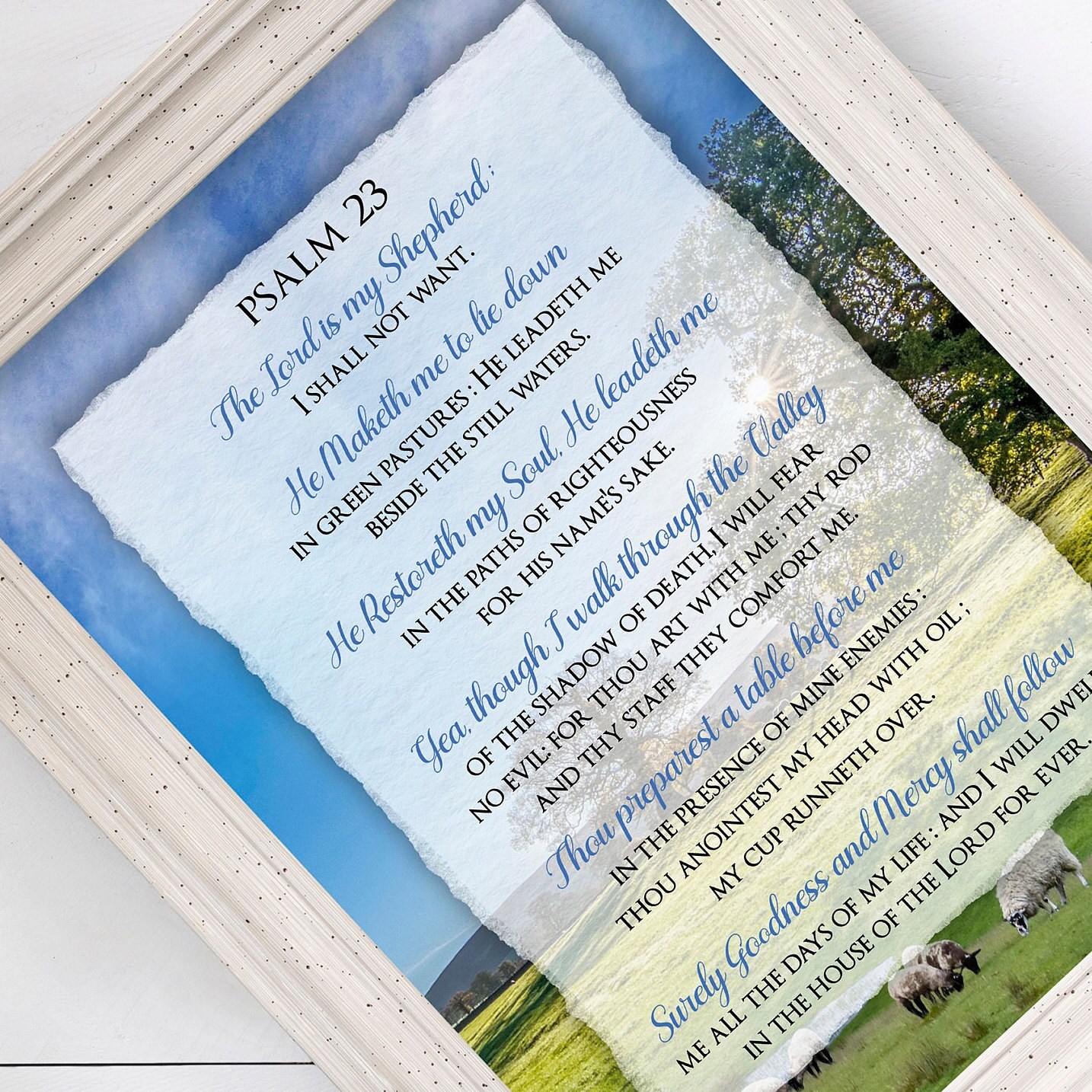 Psalm 23 Printable - the Lord is My Shepherd Prayer - to Encourage ...