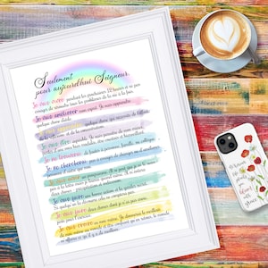 Seulement pour aujourd’hui, Seigneur - Prière, vivre pleinement sa journée - Guide pour évoluer - téléchargement digital instantané -
