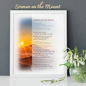 Jesus&#39; Sermon on the Mount - Matthew 5 - Poster