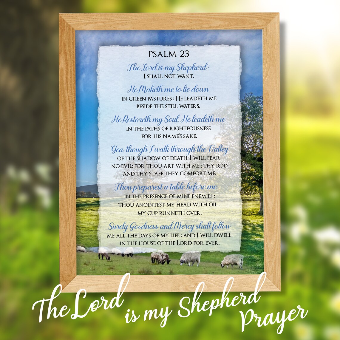 Psalm 23 Printable - the Lord is My Shepherd Prayer - to Encourage ...