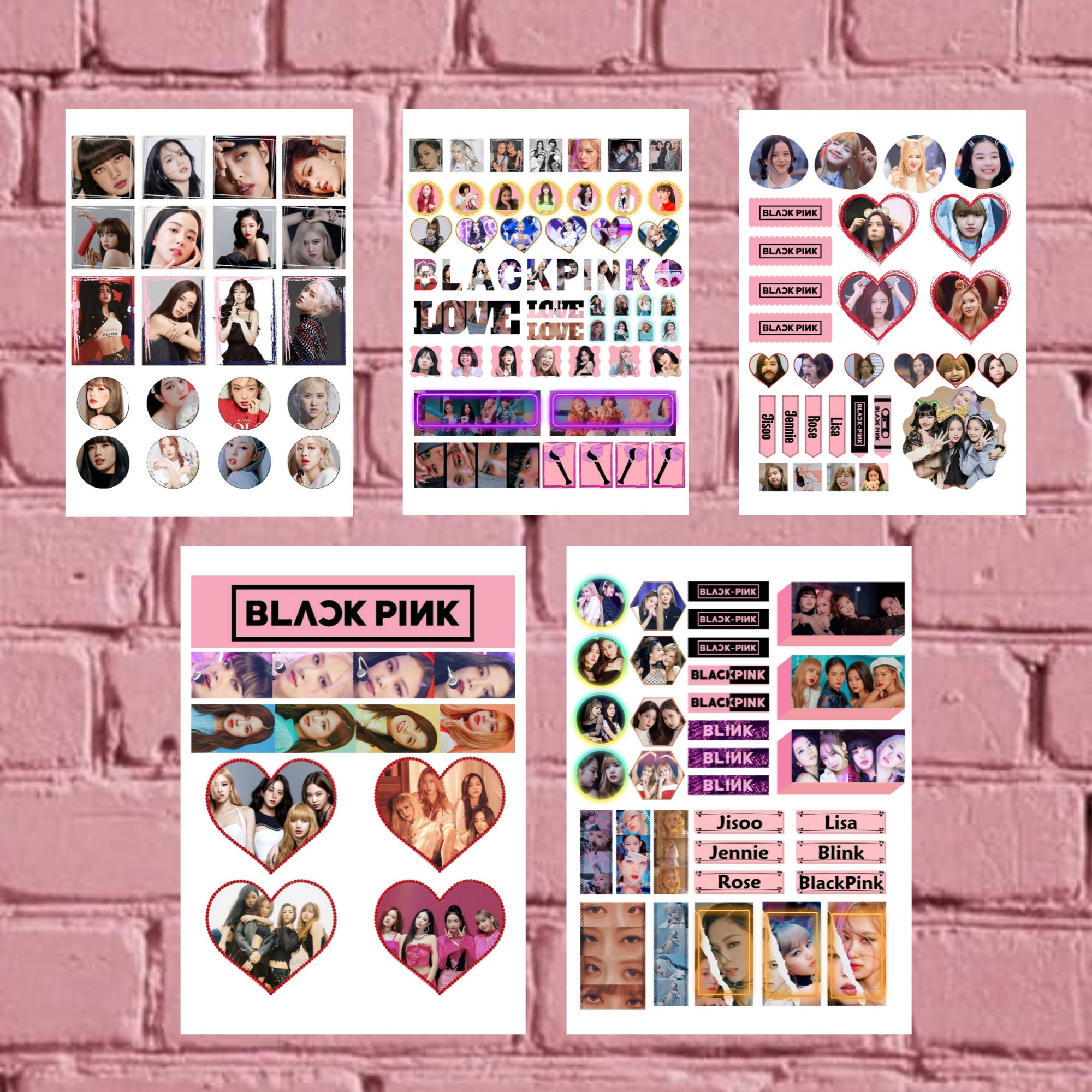 cute pink blackpink printable stickerinstant download etsy